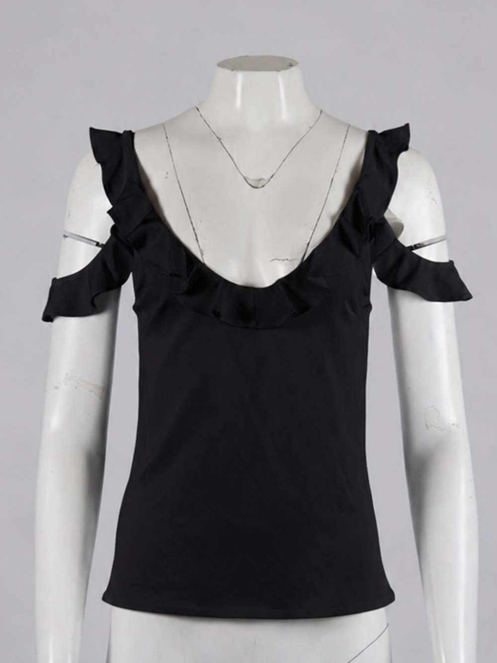 Cushnie et ochs New Ruffle Cold-Shoulder Tank Top in Black size 4
